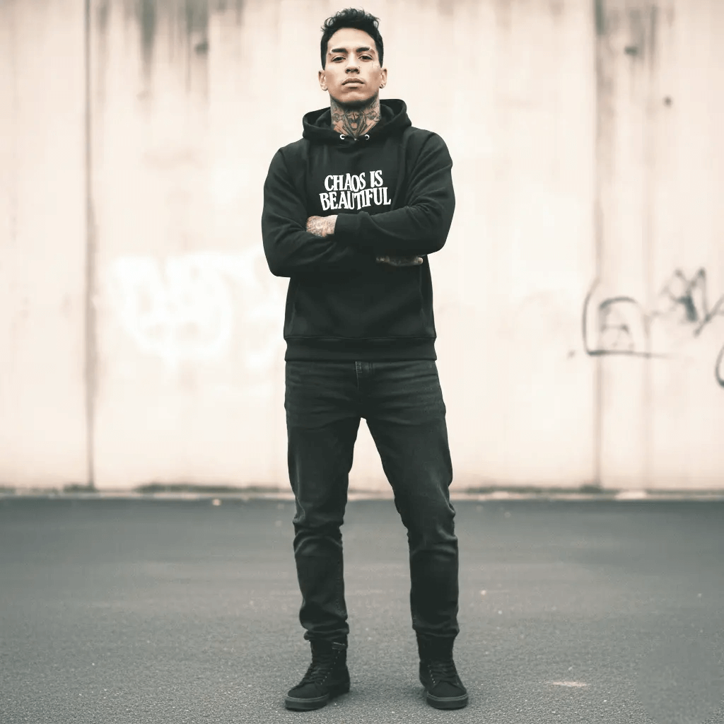 SYN3R CHAOS HOODIE - Black - SYN3R