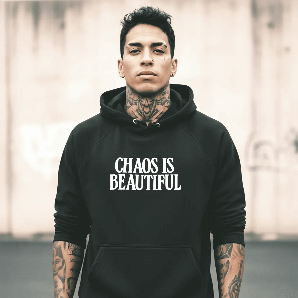 SYN3R CHAOS HOODIE - Black - SYN3R