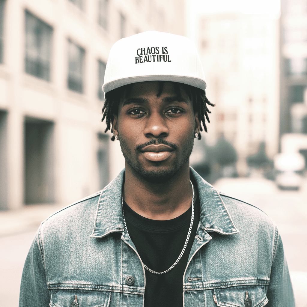 SYN3R CHAOS SNAPBACK CAP - White - SYN3R